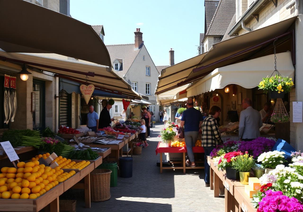 Marché du samedi matin à Barneville-Carteret